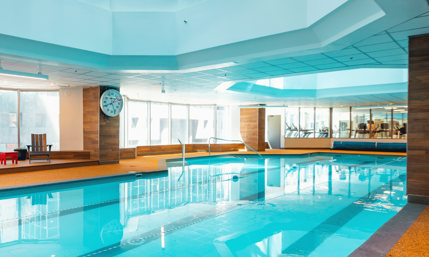 Fitness centre and saltwater pool at One80five.